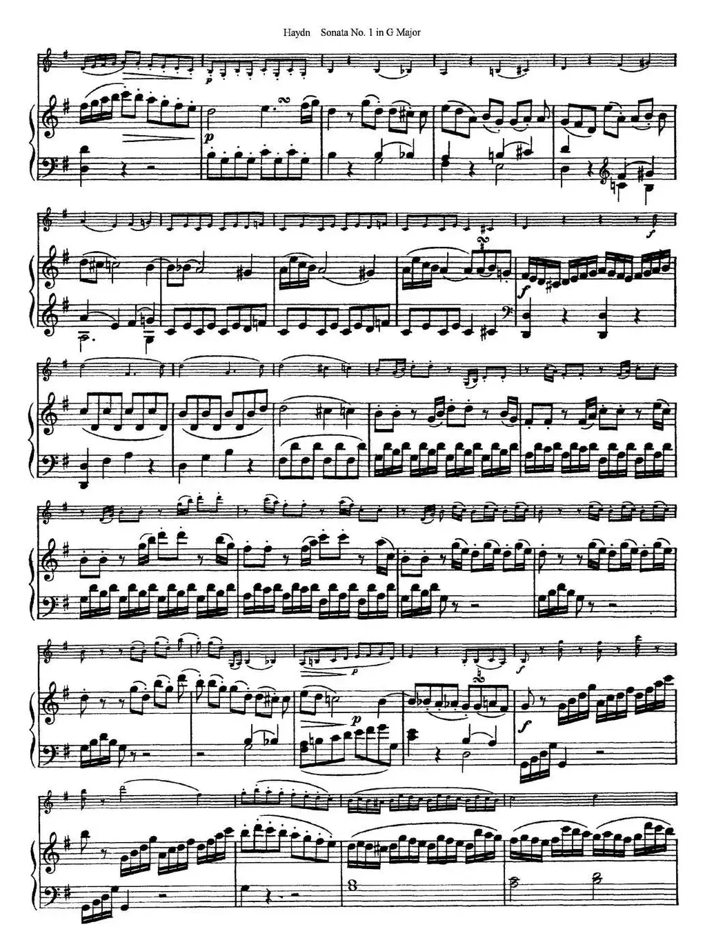 Violin Sonata No.1 in G Major（小提琴+钢琴伴奏）