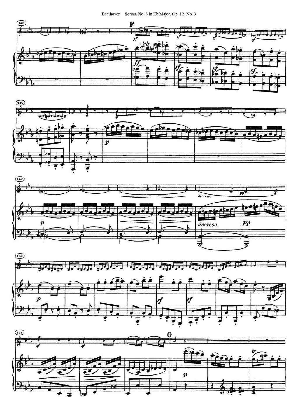 Violin Sonata No.3 in Eb Major Op.12 No.3（小提琴+钢琴伴奏）