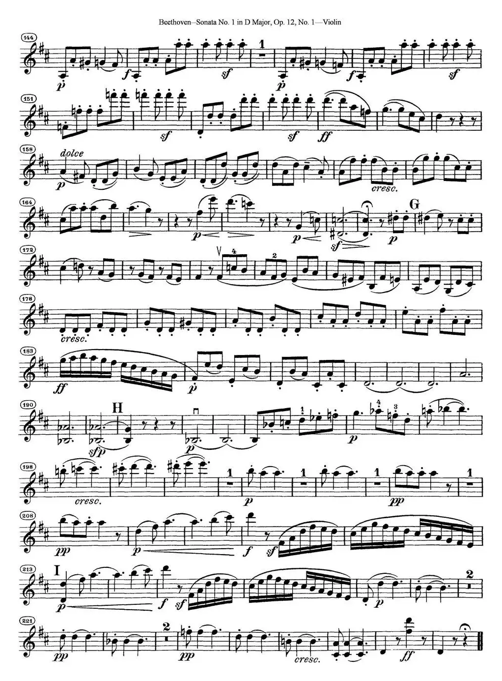 Violin Sonata No.1 in D Major Op.12 No.1