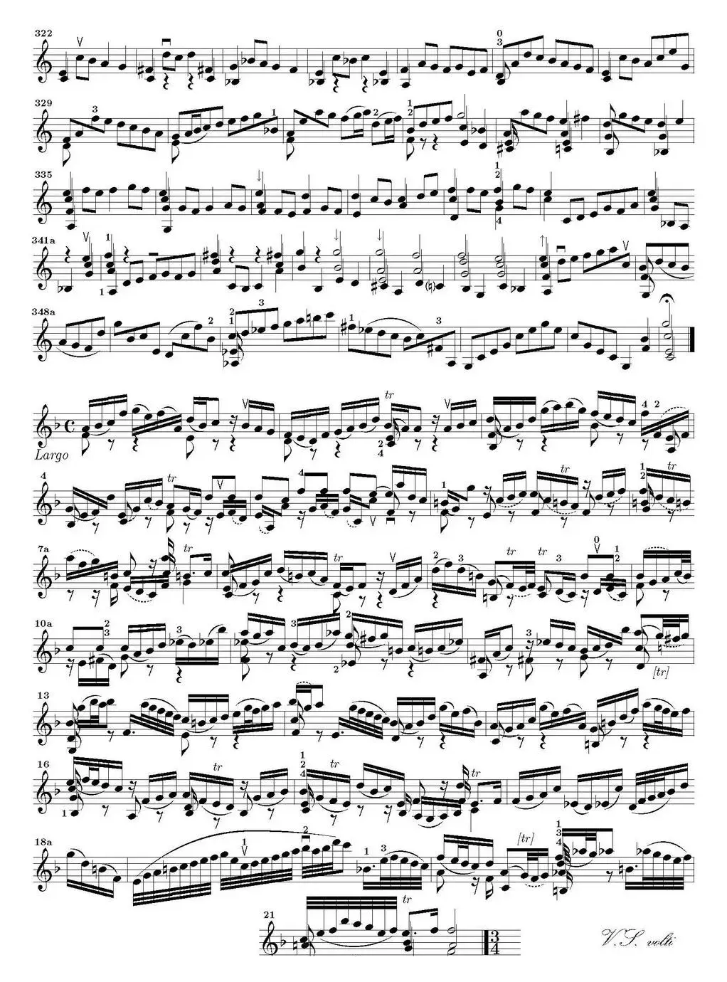 Bach Sonata BWV1005（无伴奏小提琴组曲）