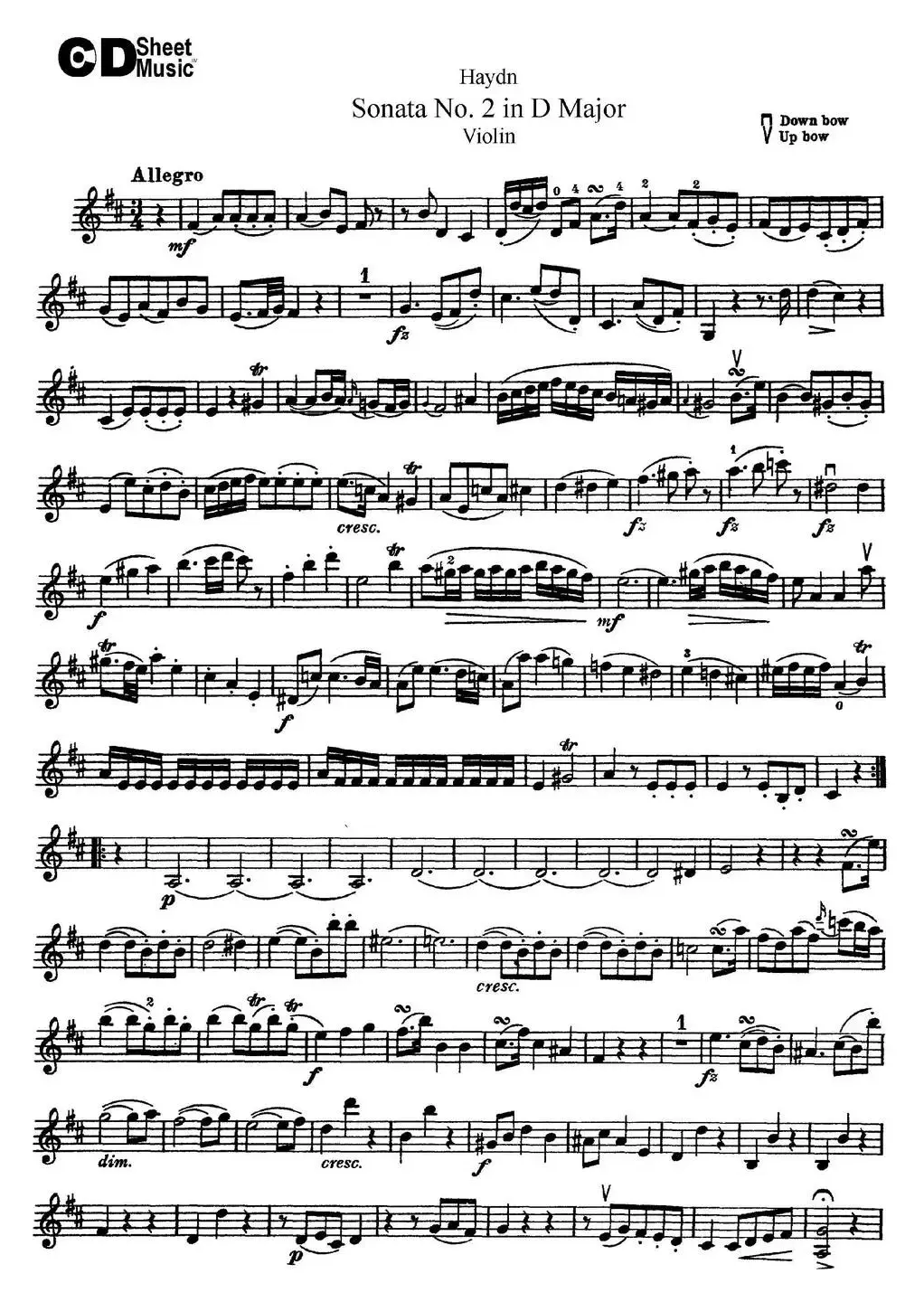 Violin Sonata No.2 in D Major