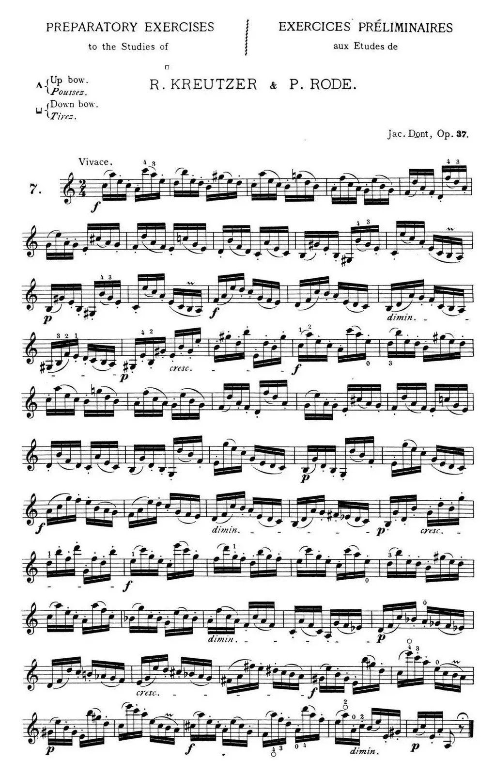 顿特24首小提琴练习曲 作品37—7