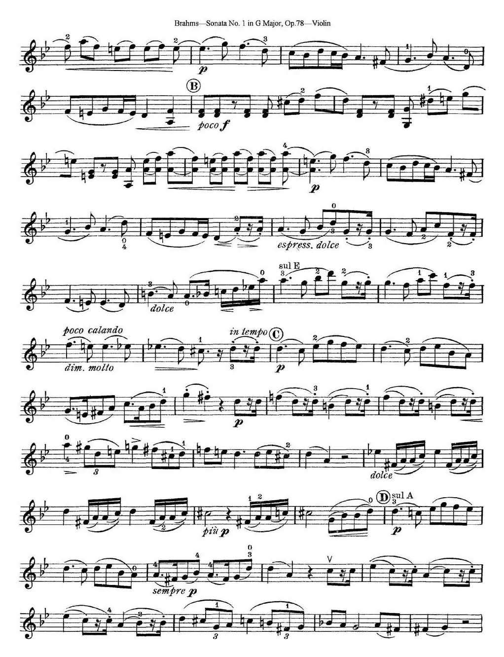 Violin Sonata No.1 in G Major Op.78