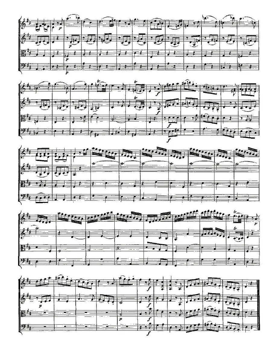 Quartet No. 2 in D Major, K. 155.（D大调第二弦乐四重奏）