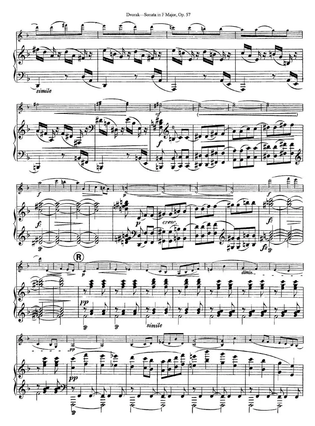 Violin Sonata Op.57（小提琴+钢琴伴奏）