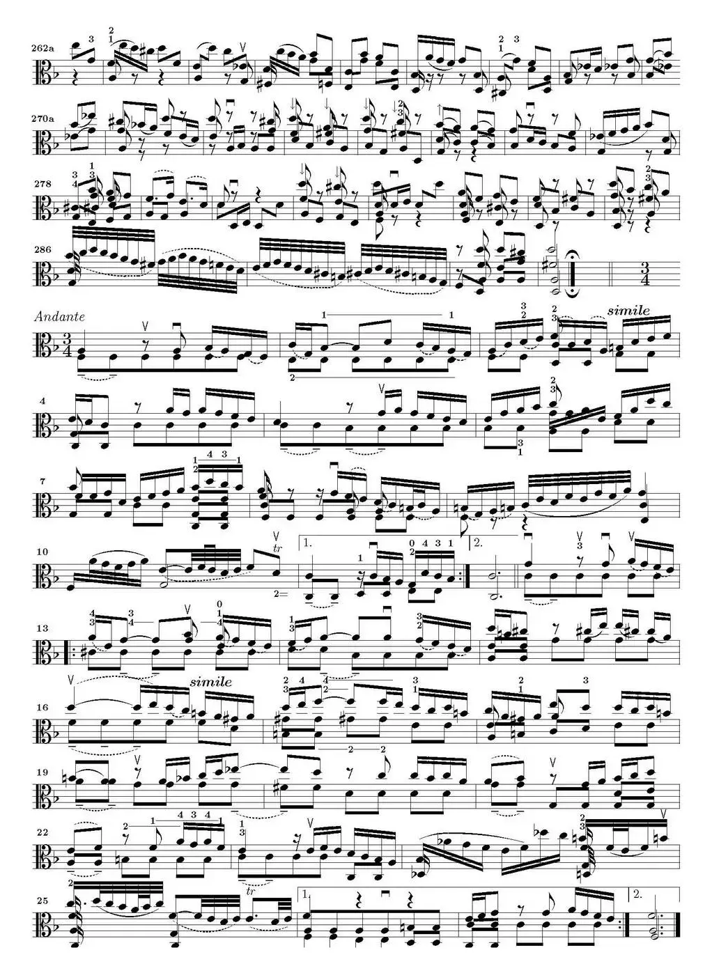 Bach Sonata BWV1003（无伴奏小提琴组曲）