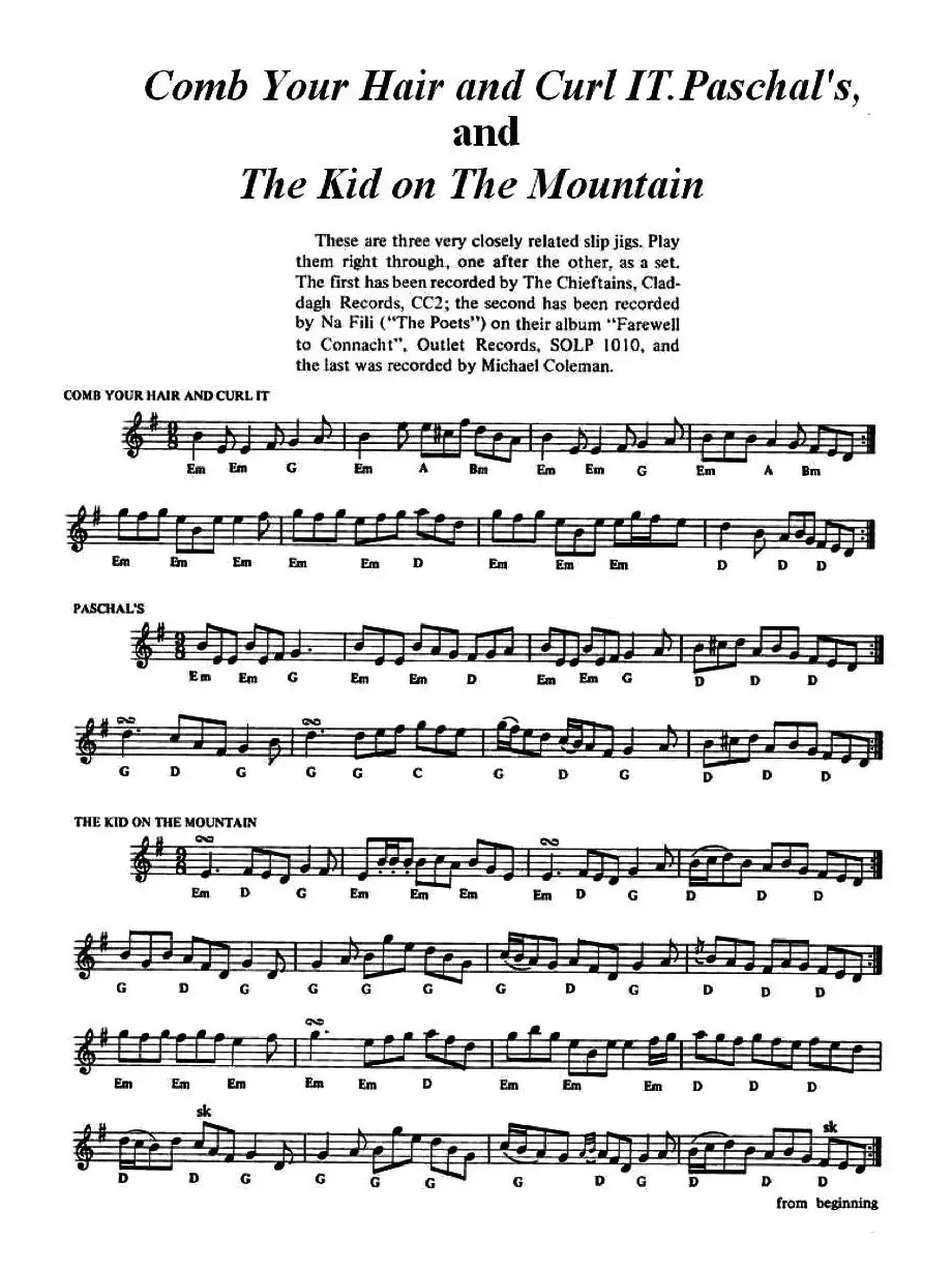 The Kid on The Mountain（爱尔兰民歌）