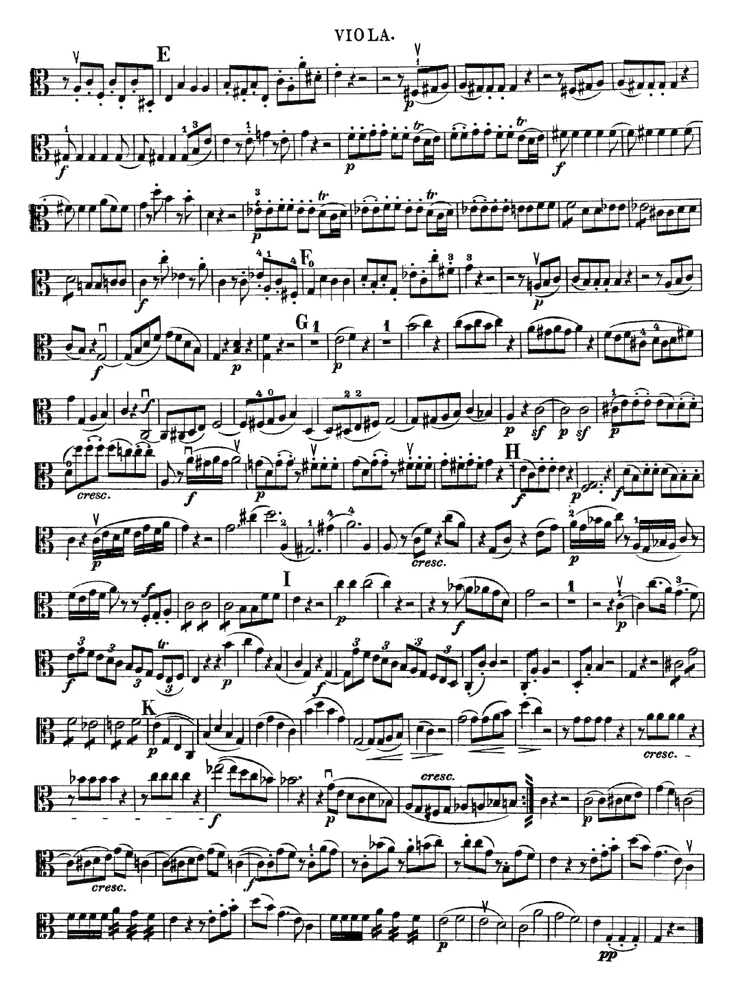 Mozart《Quartet No.19 in C Major,K.465》（Viola分谱）