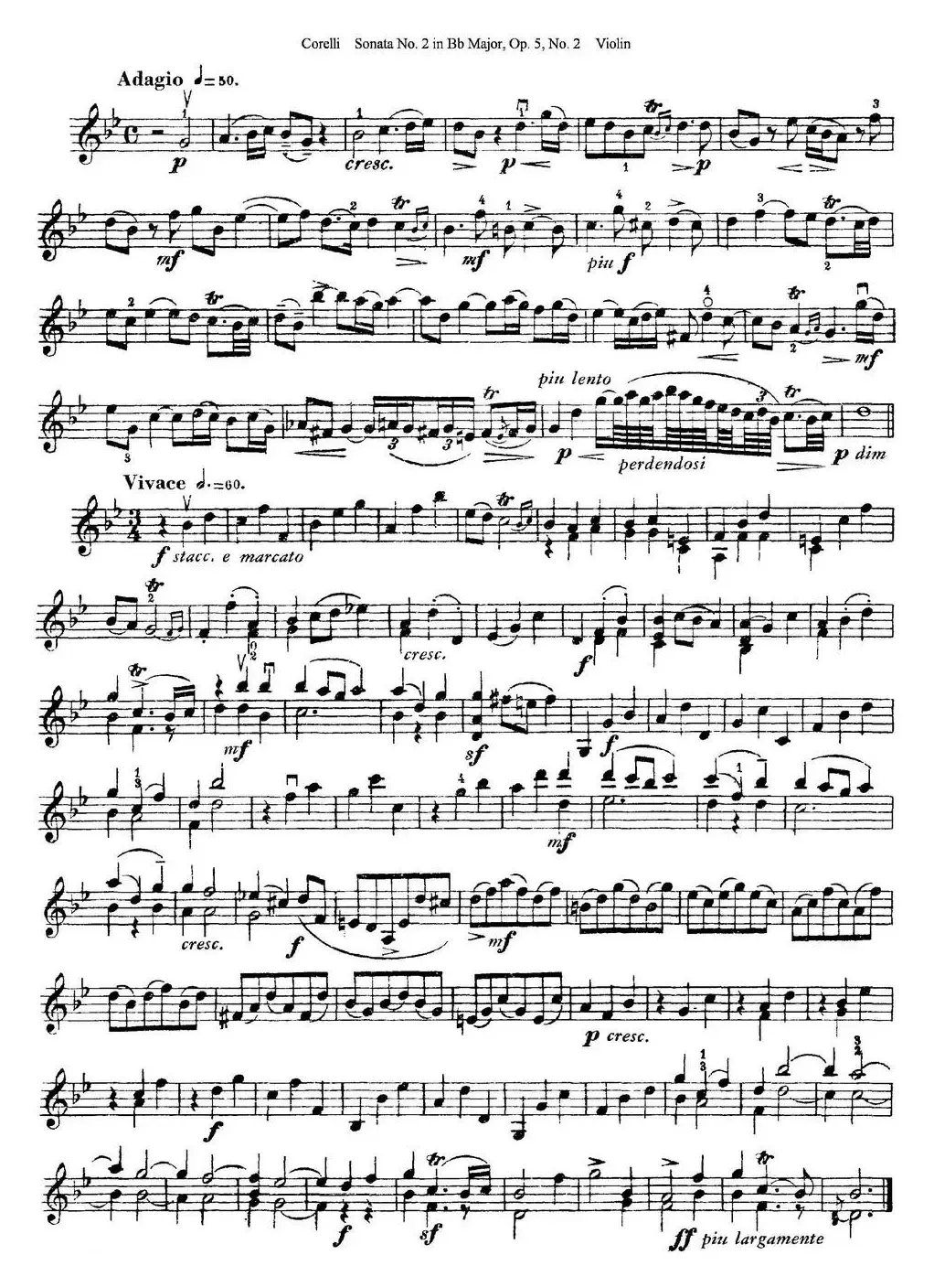 Sonata No.2 in Bb MajorOp.5 No.2