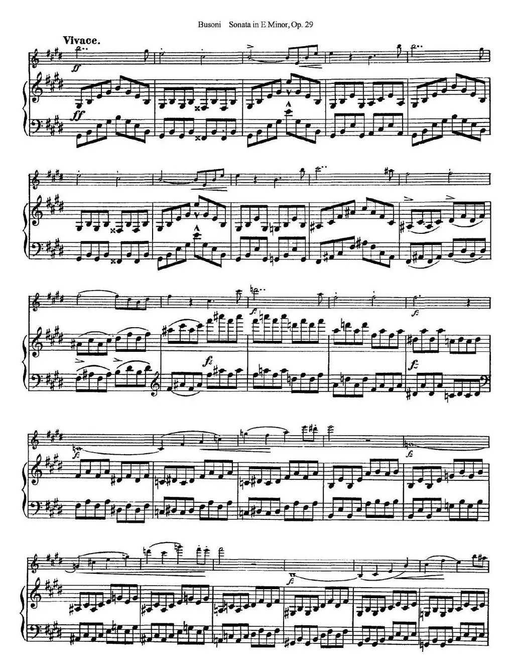 Violin Sonata No.1 in E Minor Op.29（小提琴+钢琴伴奏）