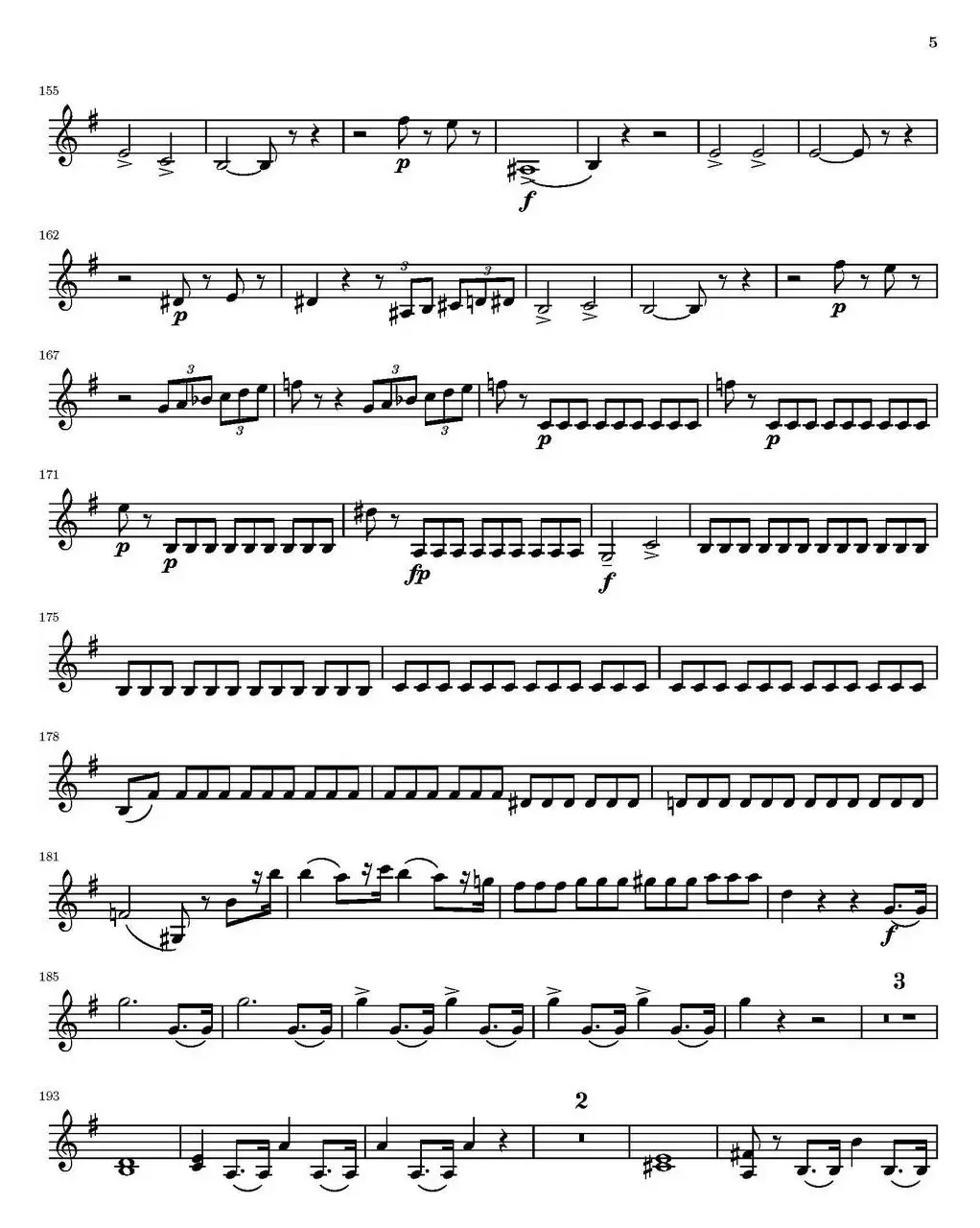 String Quartet nr.18 in E minor（E小调弦乐四重奏）（第二小提琴分谱）