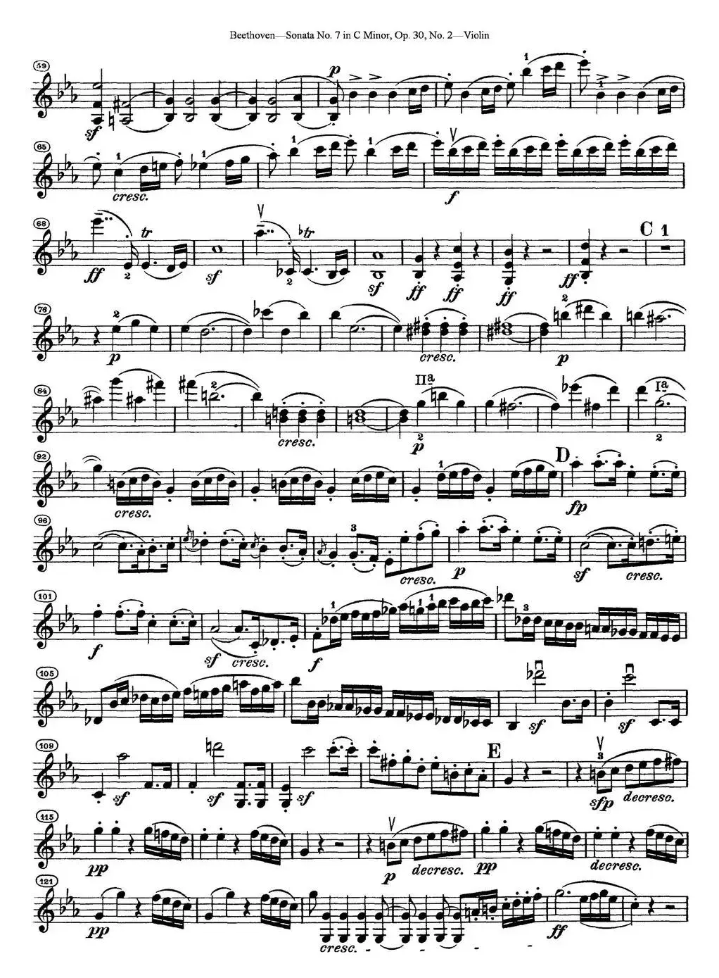 Violin Sonata No.7 in C Minor Op.30 No.2