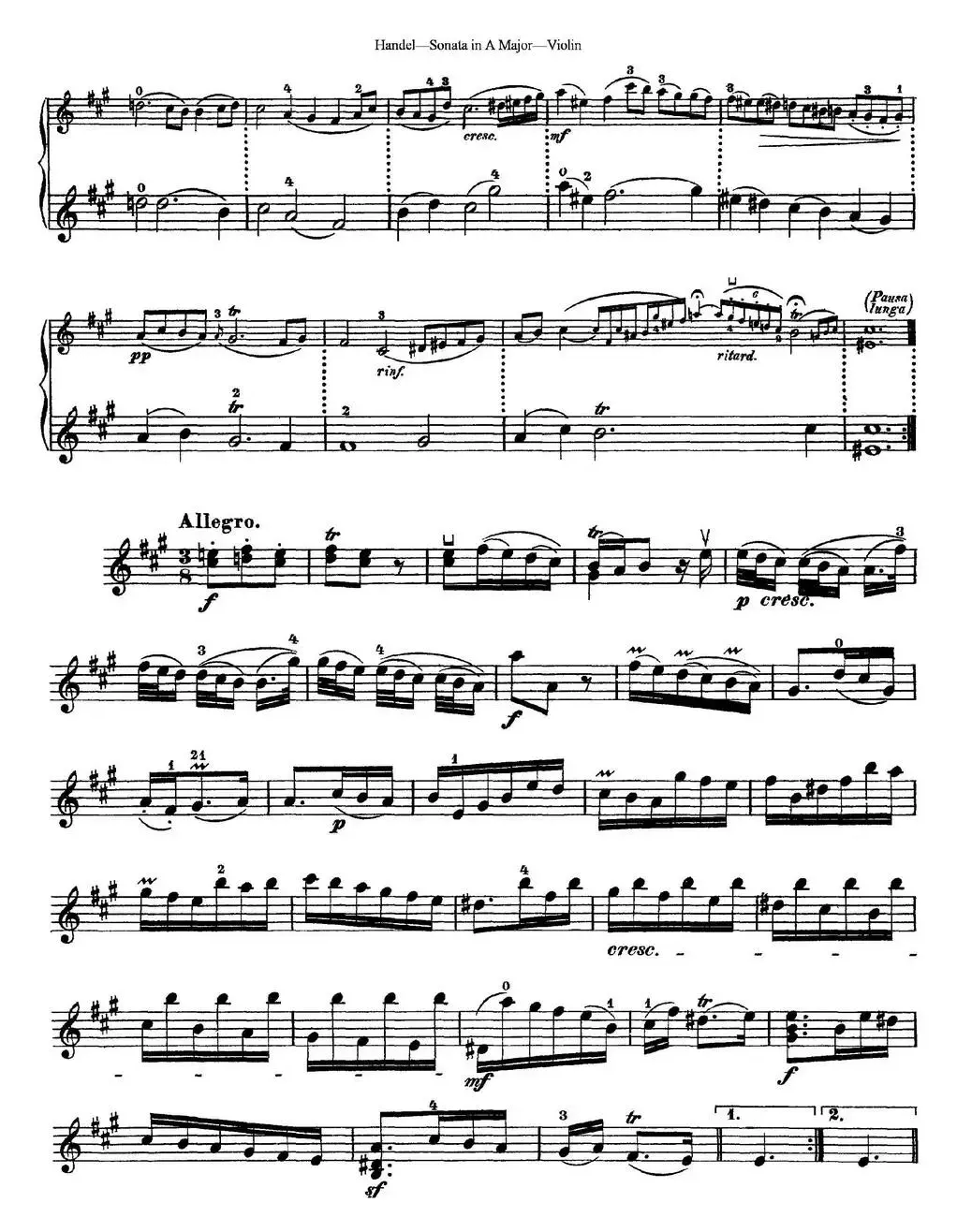 Violin Sonata No.5 in A major