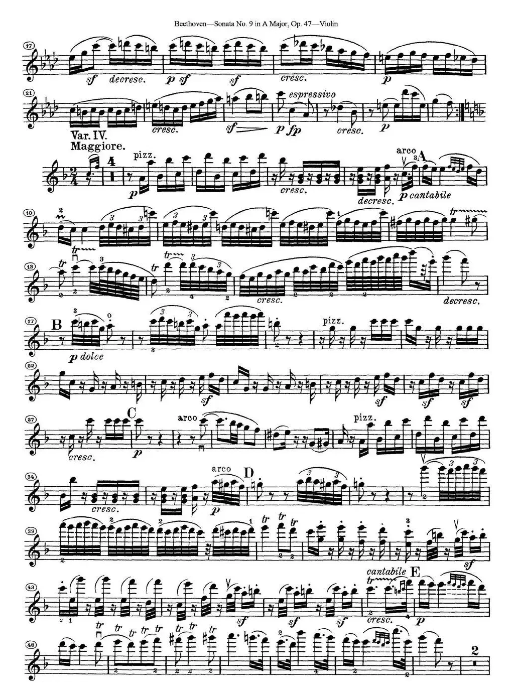 Violin Sonata No.9 in A Major Op.47