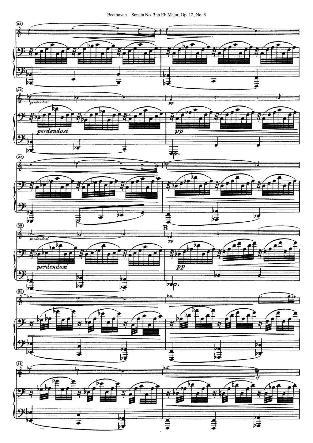 Violin Sonata No.3 in Eb Major Op.12 No.3（小提琴+钢琴伴奏）