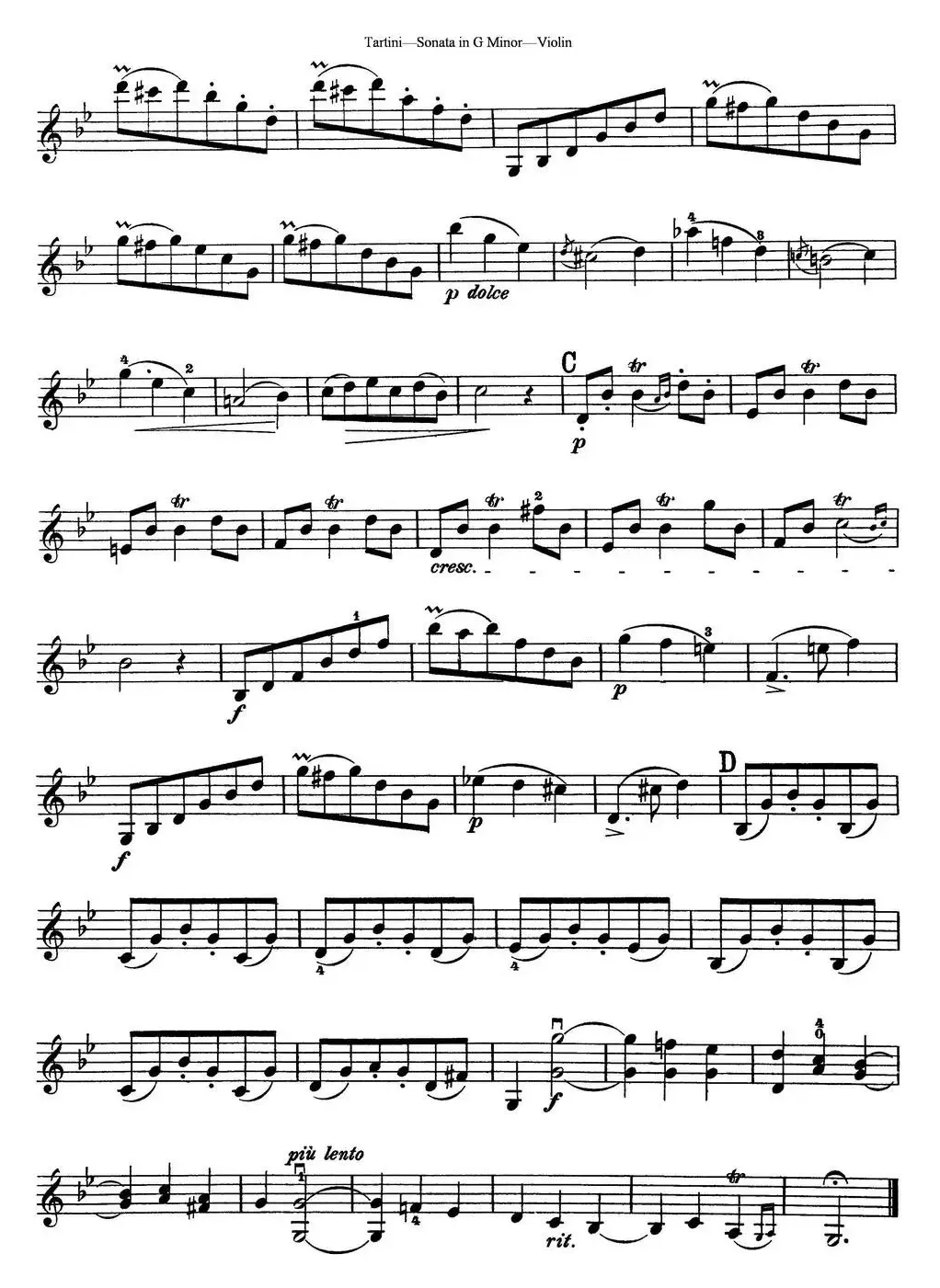 Violin Sonata in G Minor