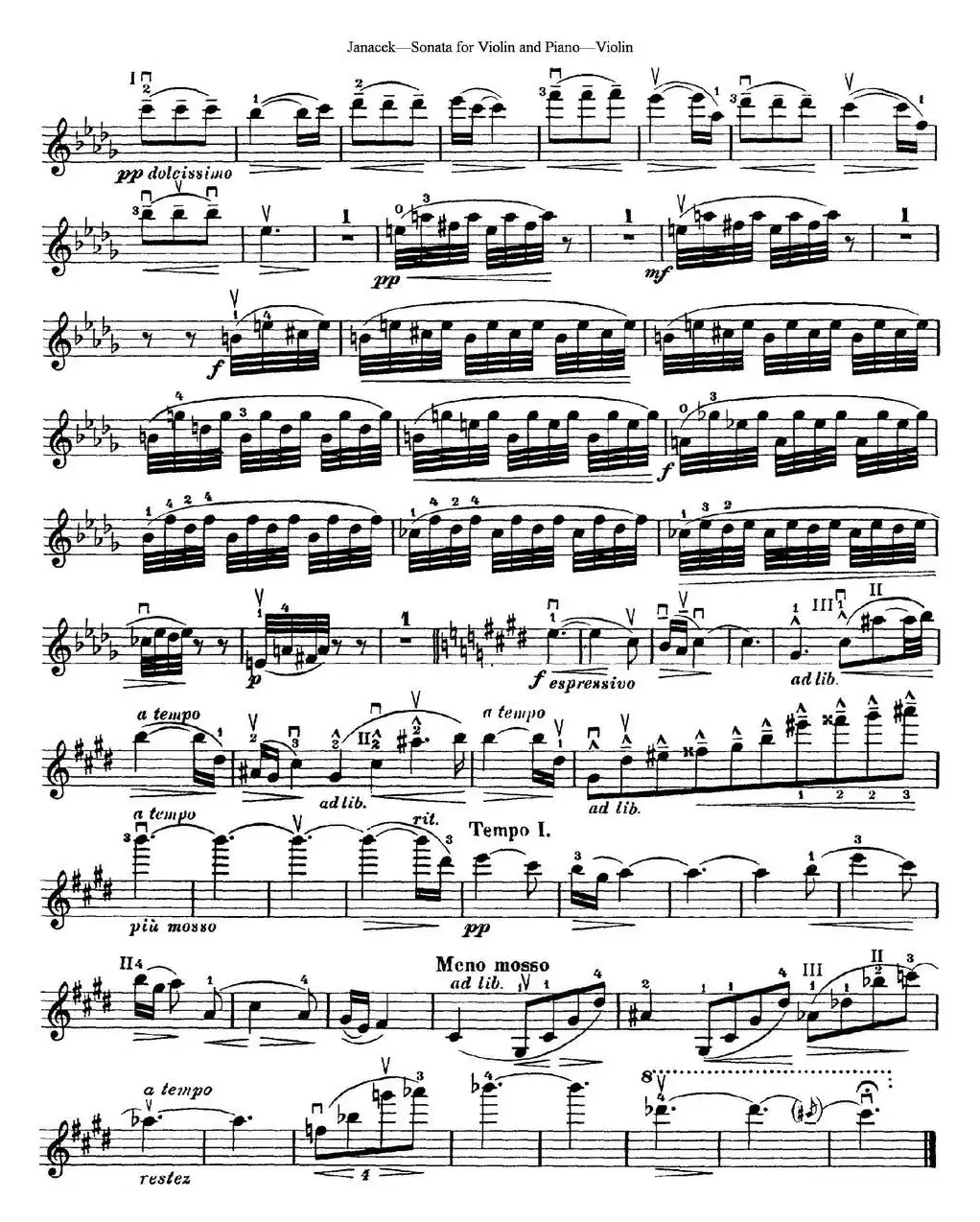 Janacek Sonata for Violin