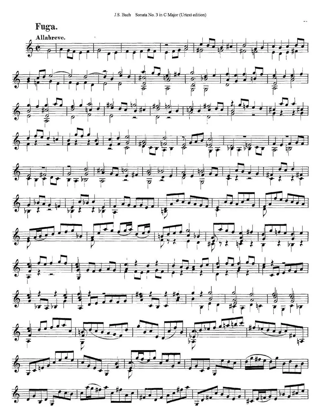 6 Violin Sonatas and Partitas 5.Sonata No.3 in C Major（Urtext edition）