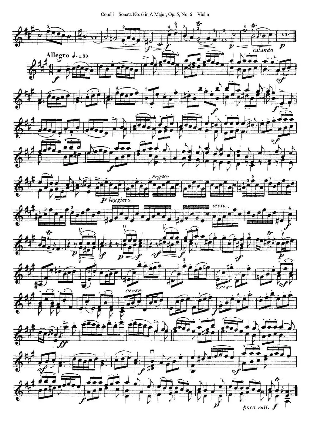 Sonata No.6 in A Major Op.5 No.6