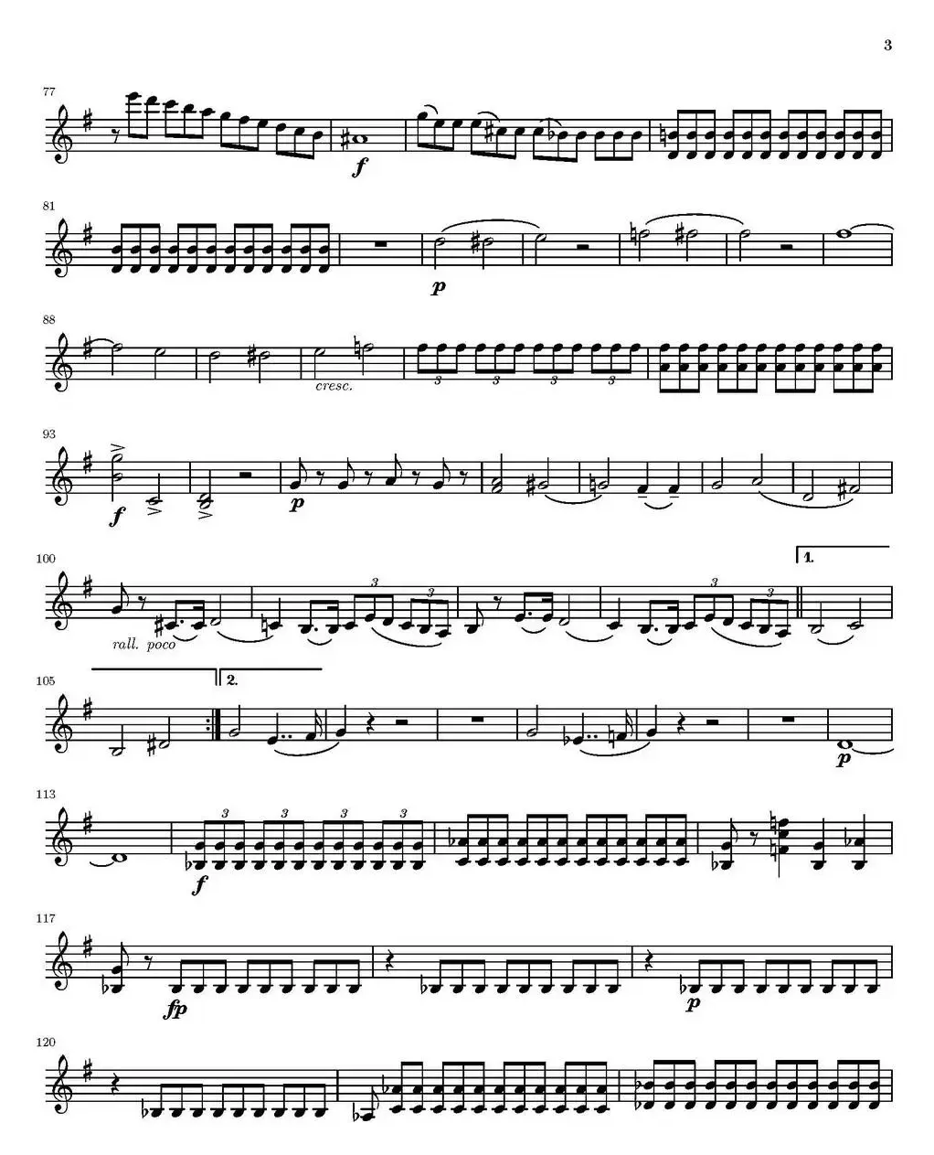 String Quartet nr.18 in E minor（E小调弦乐四重奏）（第二小提琴分谱）