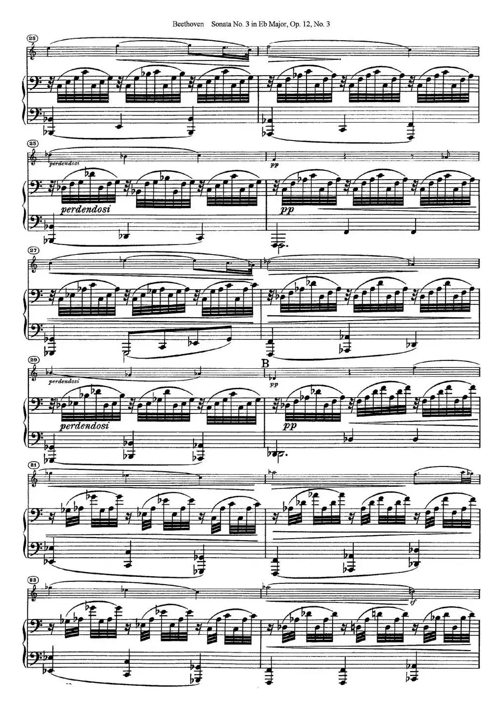 Violin Sonata No.3 in Eb Major Op.12 No.3（小提琴+钢琴伴奏）