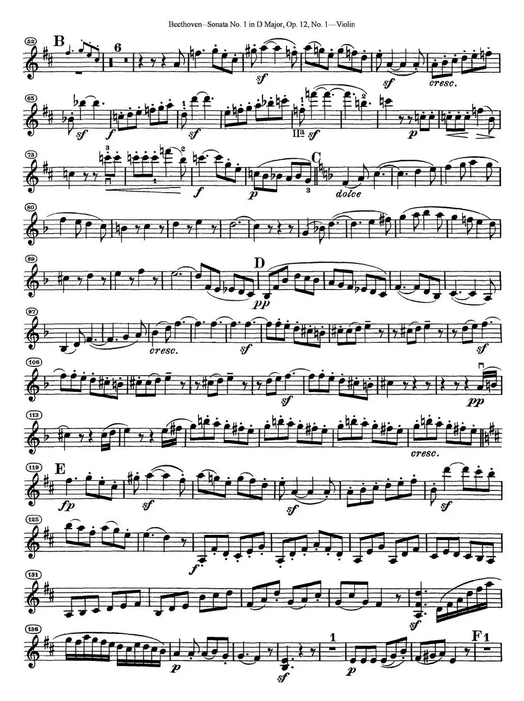 Violin Sonata No.1 in D Major Op.12 No.1