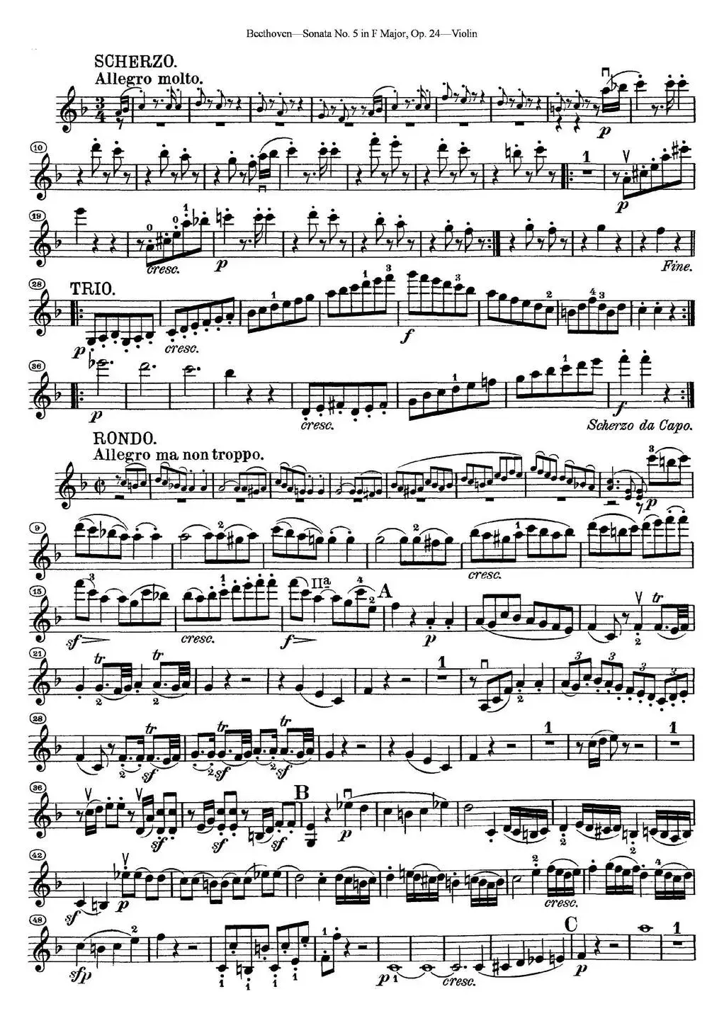 Violin Sonata No.5 in F Major Op.24