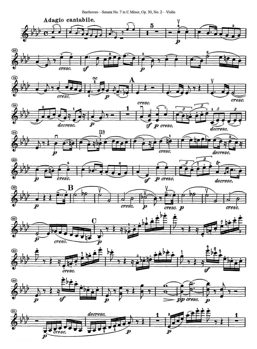 Violin Sonata No.7 in C Minor Op.30 No.2