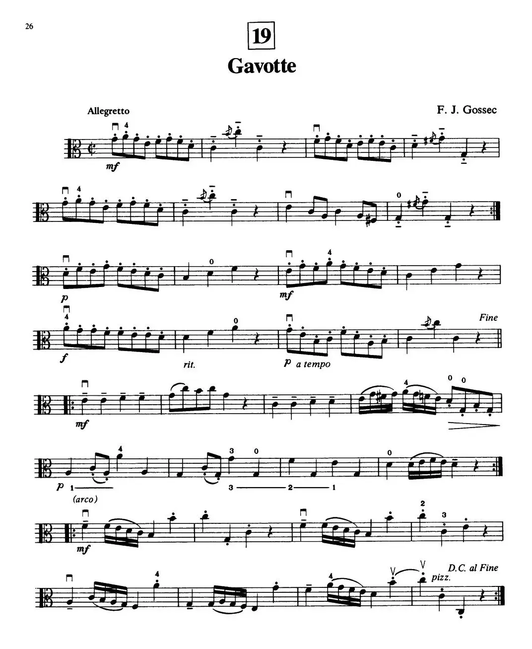 Gavotte（中提琴）