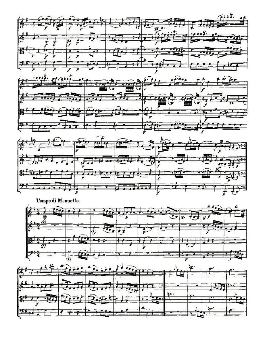 Quartet No. 3 in G Major, K. 156 （G大调第三弦乐四重奏）
