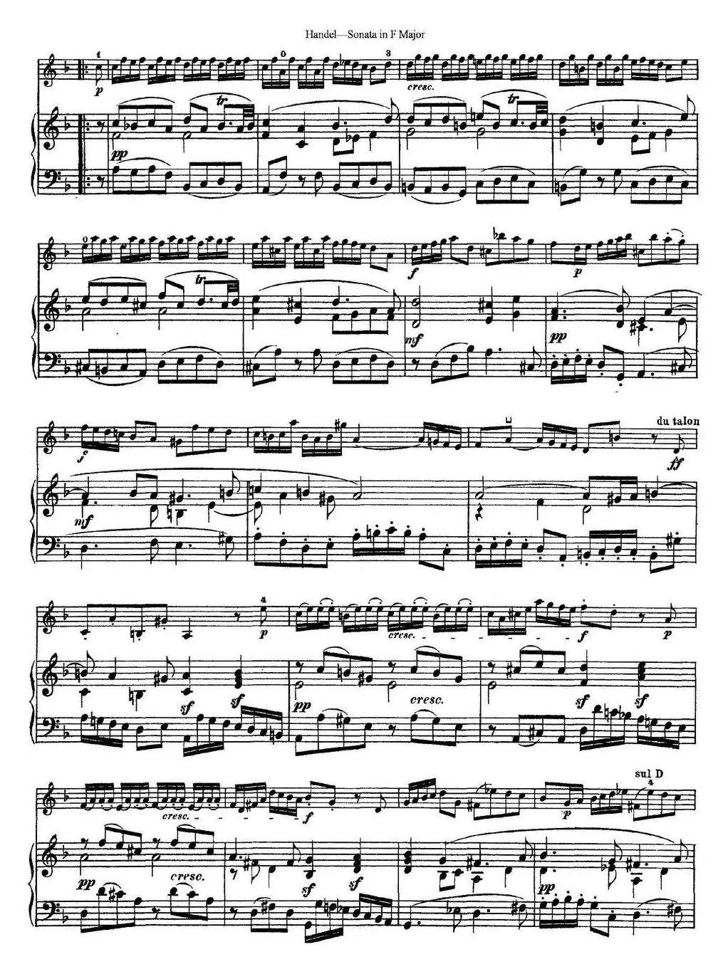 Violin Sonata No.3 in F major（小提琴+钢琴伴奏）