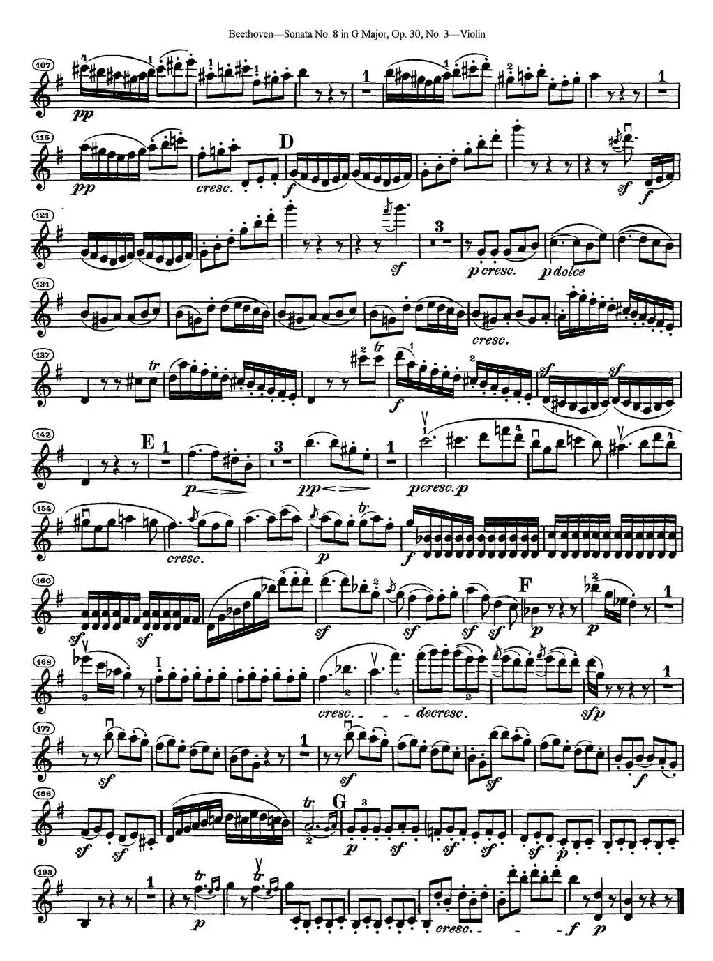 Violin Sonata No.8 in G Major Op.30 No.3