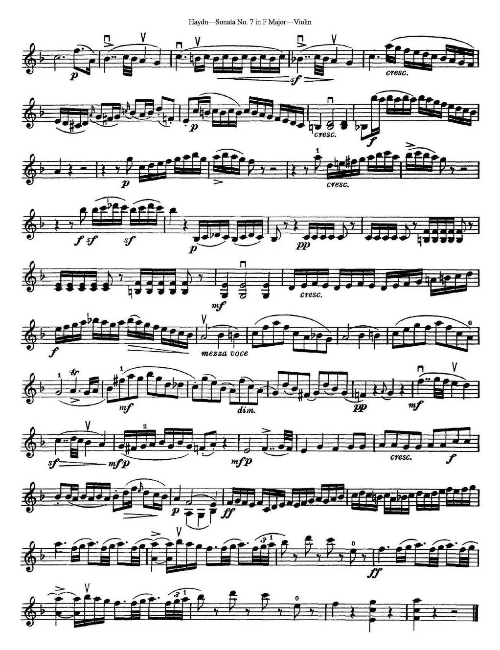 Violin Sonata No.7 in F Major