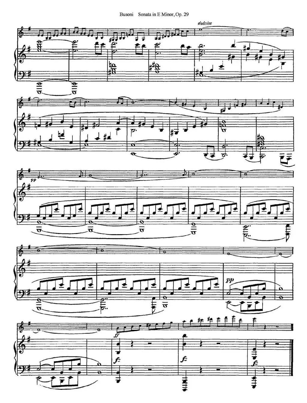 Violin Sonata No.1 in E Minor Op.29（小提琴+钢琴伴奏）