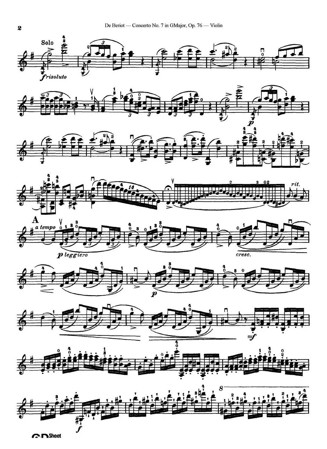 G大调第七协奏曲（Concerto No.7 in G Major）Op.76