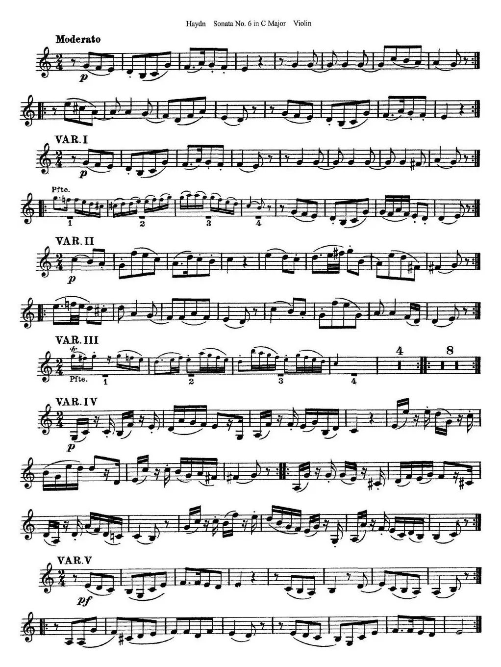 Violin Sonata No.6 in C Major