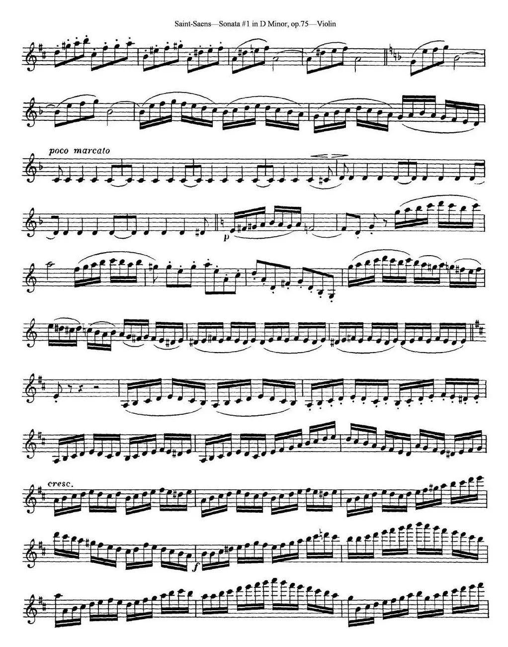 Violin Sonata No.1 in D Minor Op.75