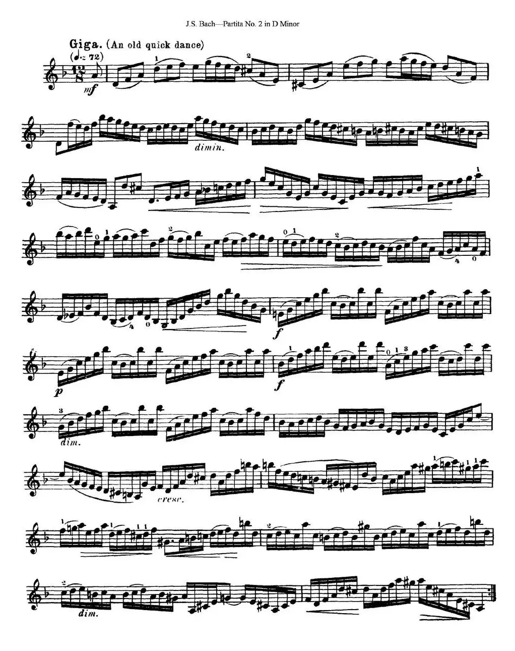 6 Violin Sonatas and Partitas 4.Partita No.2 in D Minor