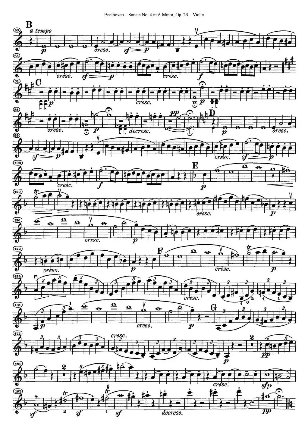 Violin Sonata No.4 in A Minor Op.23