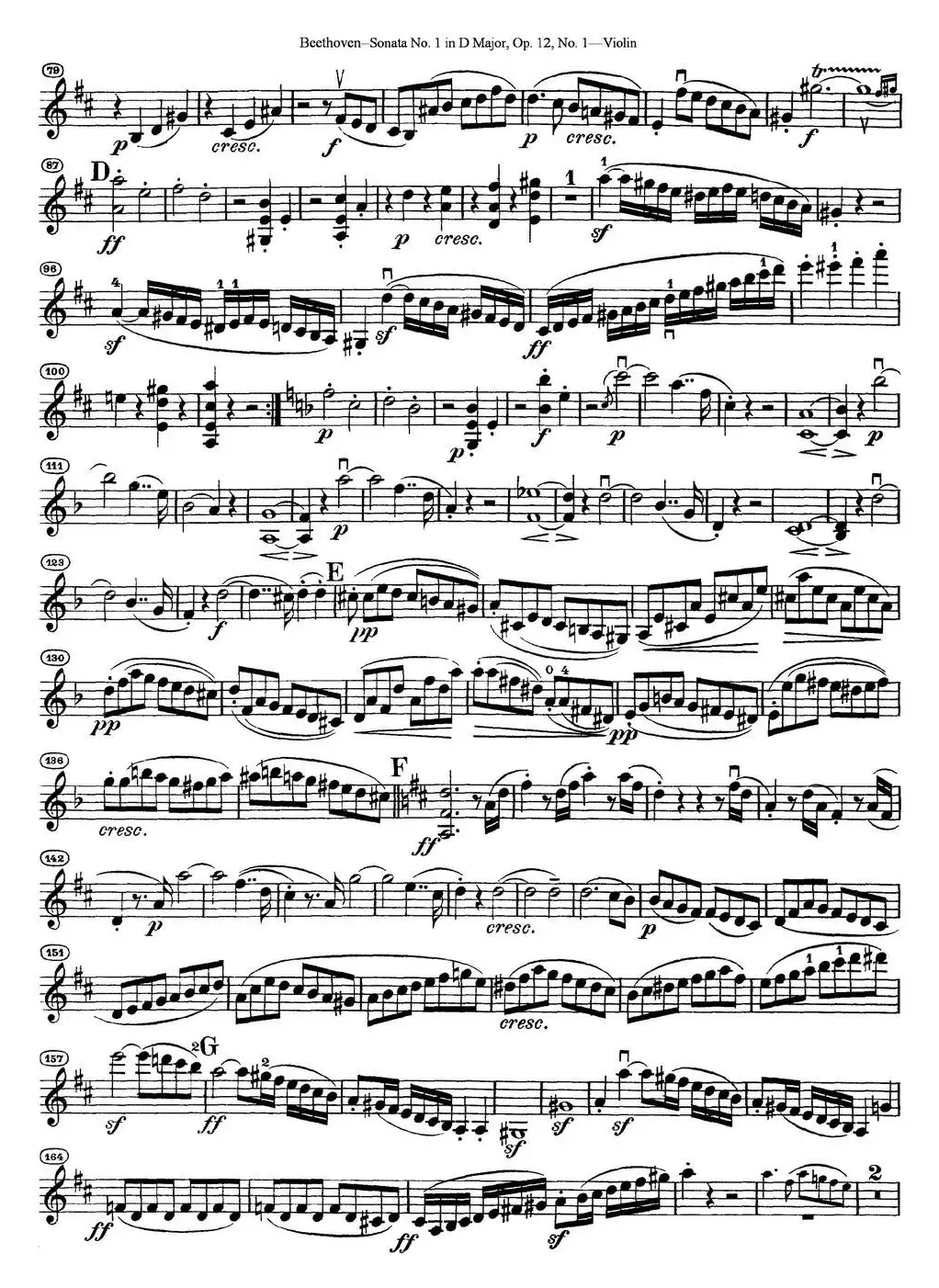 Violin Sonata No.1 in D Major Op.12 No.1