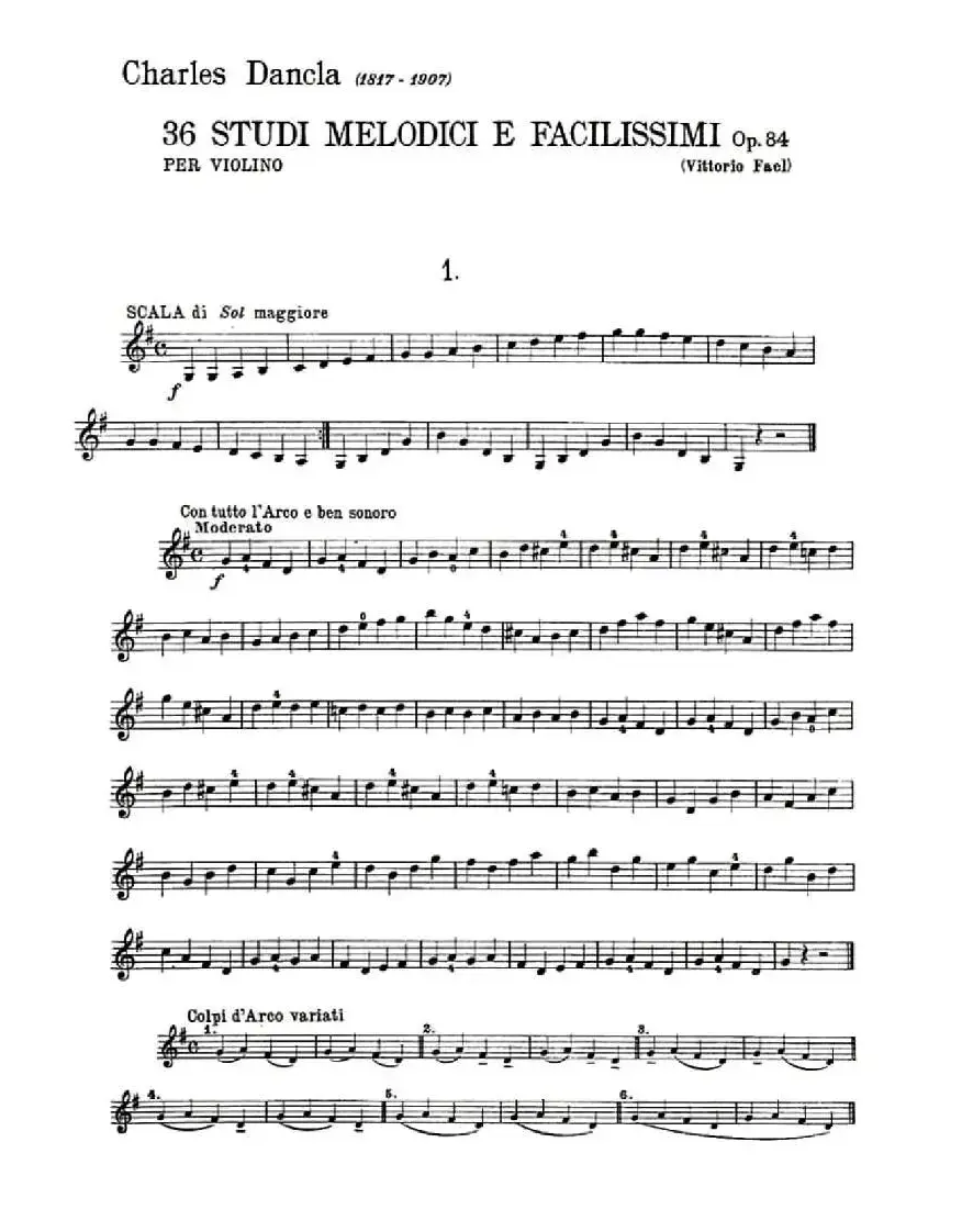 36 Studi Melodici E Facilissimi  Op.48之1—10（36首容易旋律 作品.48）