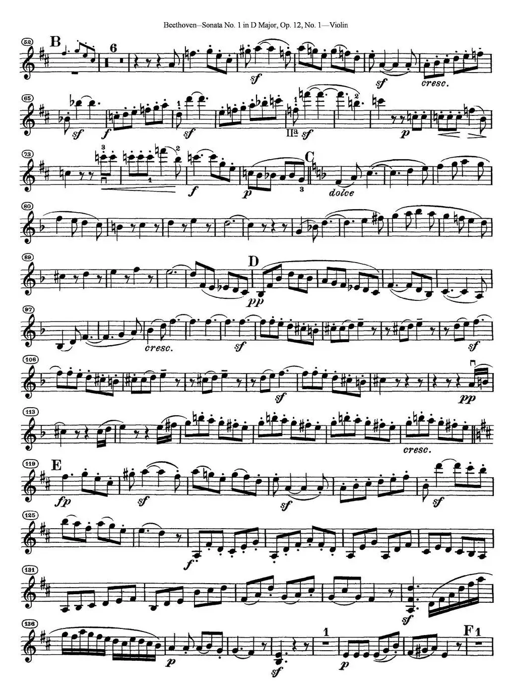 Violin Sonata No.1 in D Major Op.12 No.1