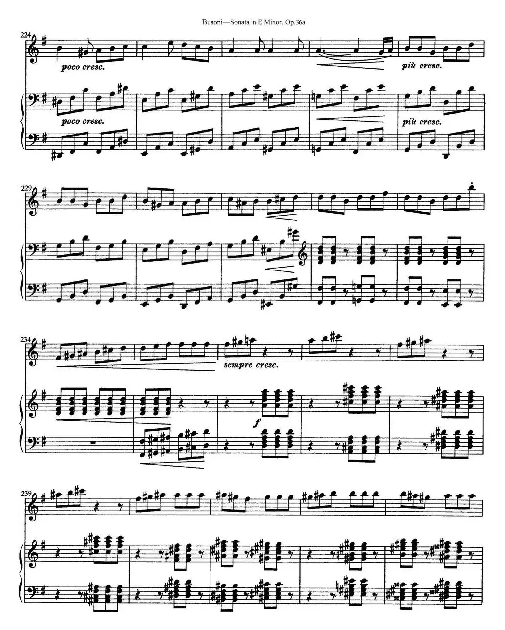 Violin Sonata No.2 in E Minor Op.36（小提琴+钢琴伴奏）