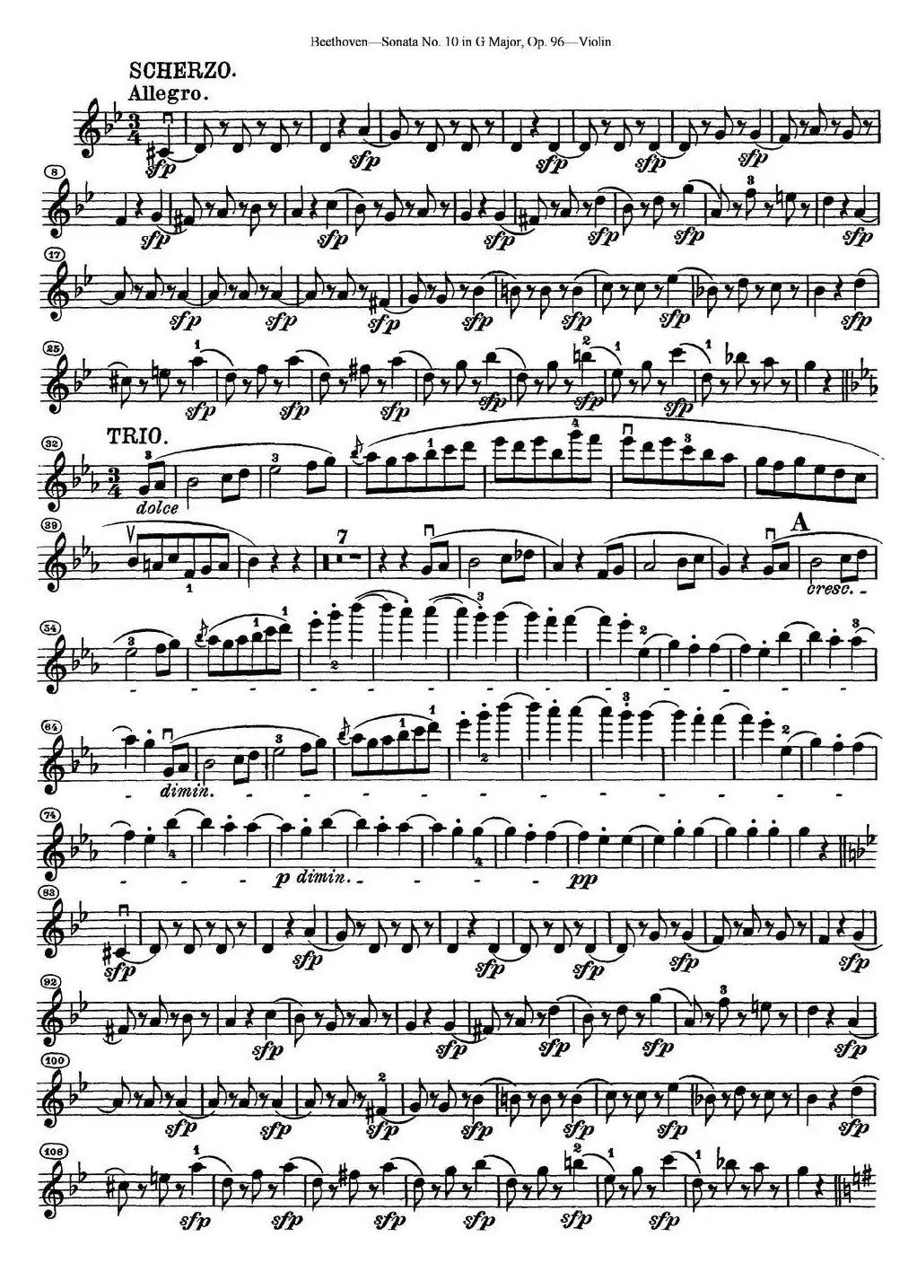 Violin Sonata No.10 in G Major Op.96