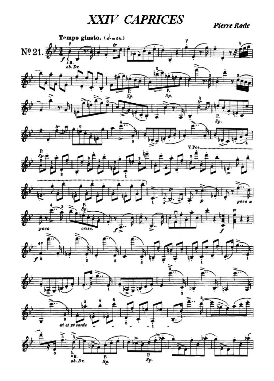 24首小提琴练习曲之21 