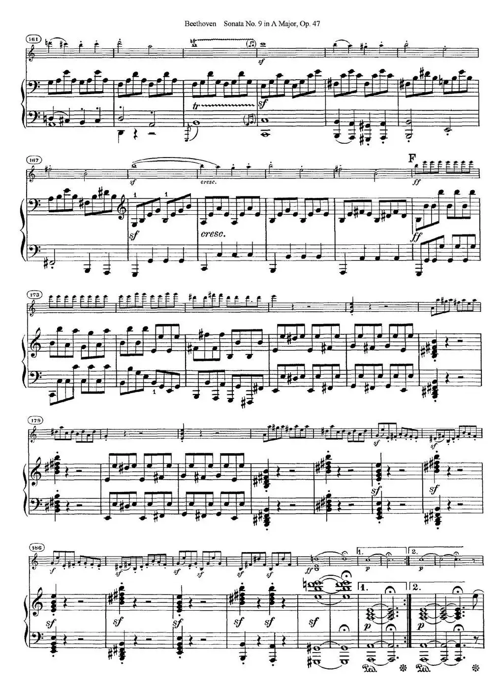 Violin Sonata No.9 in A Major Op.47（小提琴+钢琴伴奏）