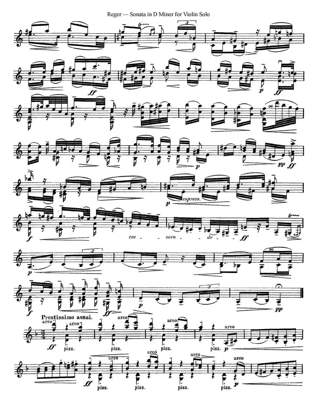 Sonata in D Minor for Solo Violin Op.42 No.1