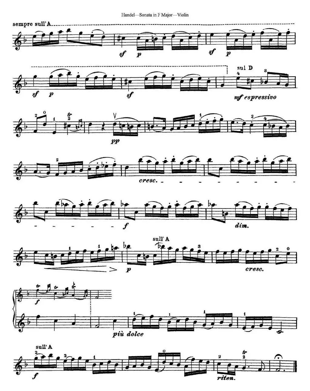 Violin Sonata No.3 in F major