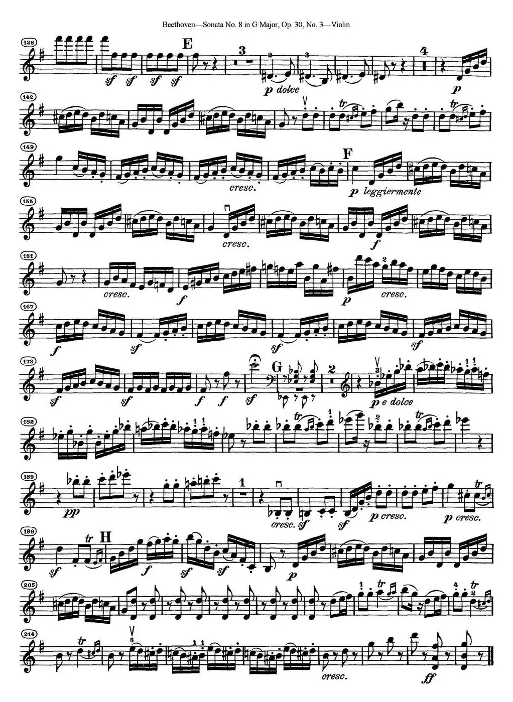 Violin Sonata No.8 in G Major Op.30 No.3