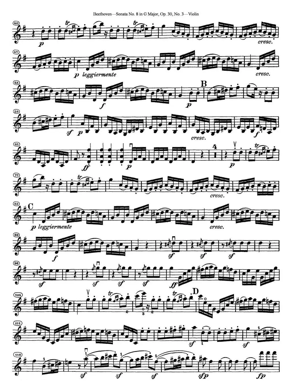 Violin Sonata No.8 in G Major Op.30 No.3